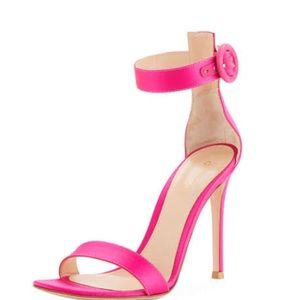 Pink strap heels